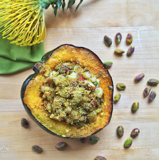 Baked Acorn Squash with Pistachios Recipe